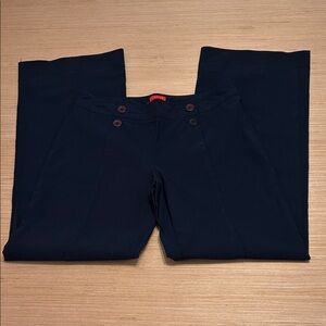 Navy Wide-Leg Trousers Size 6